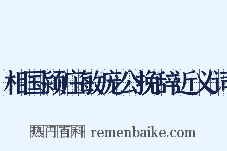 相国颍庄敏庞公挽辞近义词是什么意思的图片